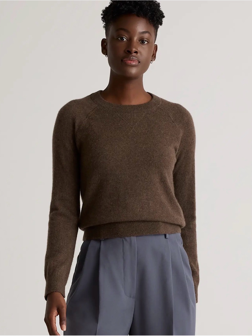 Quince Mongolian Shrunken Cashmere Sweatshirt